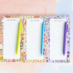 Grocery List Notepad | 50 Lined Sheets | Magnet on Back | Kitchen Stationery