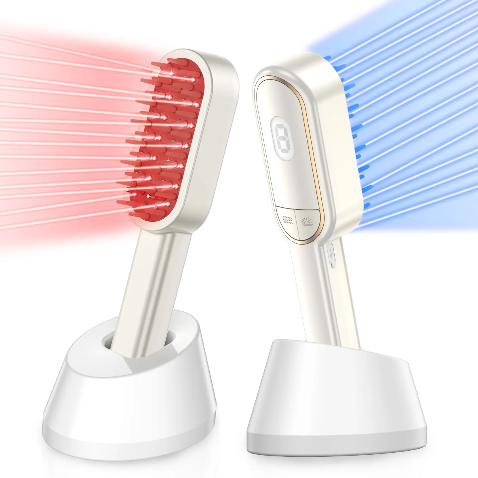 Oiameen Red Light Therapy for Hair Growth With 59 Lamp Beads, 3-in-1 Laser Hair Growth Comb, Electric Hair Brush for Thinning Hair, Prevents Hair Loss & Promotes Hair Regrowth, Includes Massage Timer