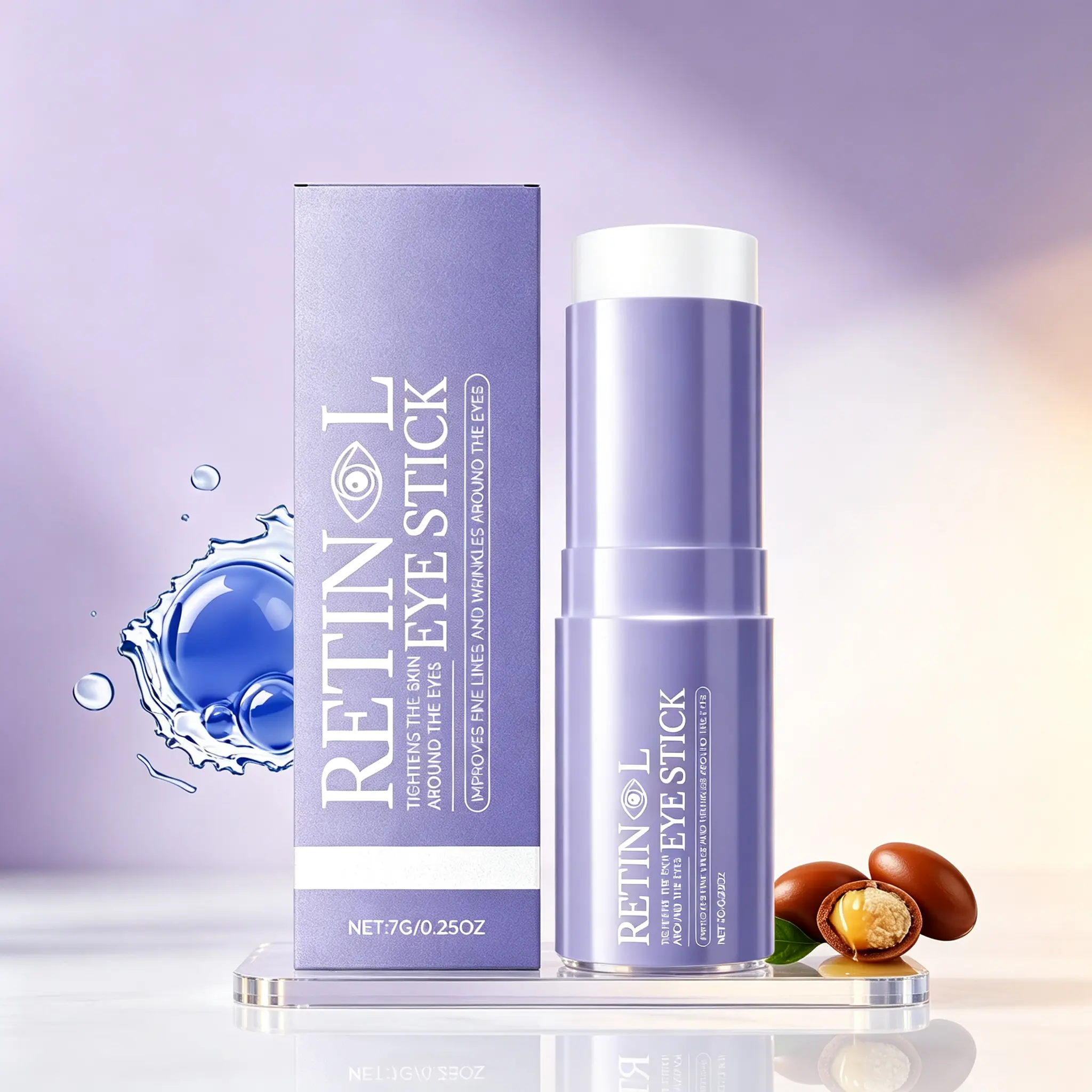 Retinol-Infused Eye Stick – Visibly Brightens Dark Circles & Helps Soften Fine Lines | Smooth Application for Delicate Under-Eye Area | Daily Firming & Nourishing Care | 7g