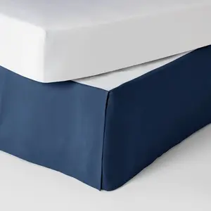 Queen Simple Pleat Kids' Bedskirt Navy - Pillowfort