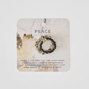 Peace - Dalmatian Jasper Fidget Ring Set