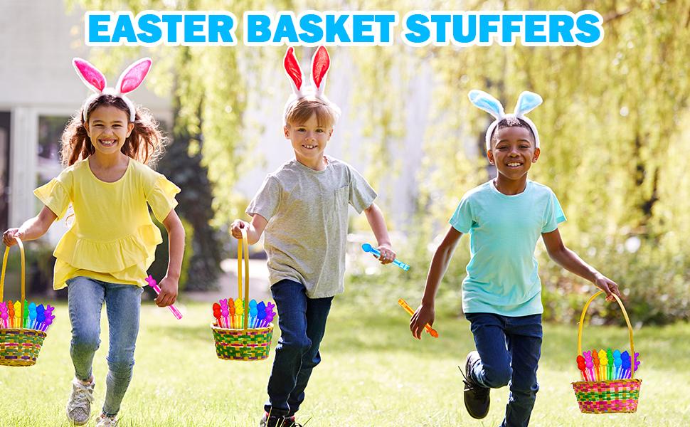 200 Pack Easter Classroom Gifts Prize for Kids Bulk, Mini Bubble Easter Basket Bags Stuffers Fillers for Toddler, Non Candy Favor Supplies for Boys Girls, Small Bunny Egg Toys Treat Stuff