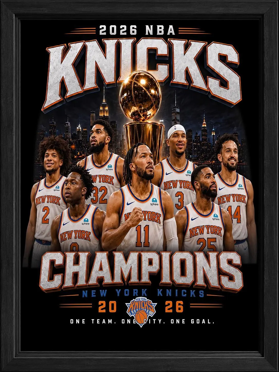New York Knicks 2026 NBA Champions Poster NBA