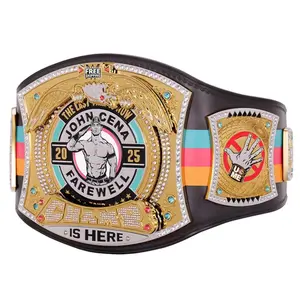 John Cena Championship Title Belt Replica – 52-Inch Adult Size | Premium Quality Fan Display Collectible | 2mm Leather Strap | Wrestling Super Fans Gift