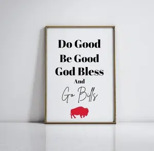 "Go Bills" Josh Allen MVP Era Unframed Poster - Buffalo Football Franchise Quarterback Wall Art - Orchard Park Game Day Digital Art Print - Bills Mafia Fan Gift