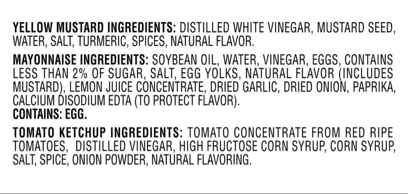 Classic Pack Condiments 3 pk - Yellow Mustard, Real Mayo, Tomato Ketchup for Everyday Cooking