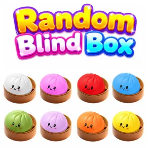 2026 Edition Dumpling Squishy Mystery Box - 3.15" Steamer Bun Sensory Toy - ASMR Stress Relief & Desk Accessory for Home & Office