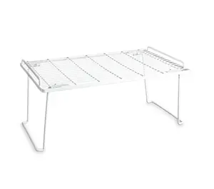 Folding Metal Kitchen Pantry Organization Wire Shelf - White - Organiser, Racks