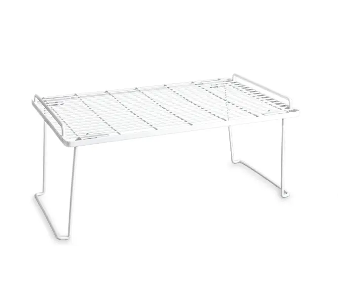 Folding Metal Kitchen Pantry Organization Wire Shelf - White - Organiser, Racks