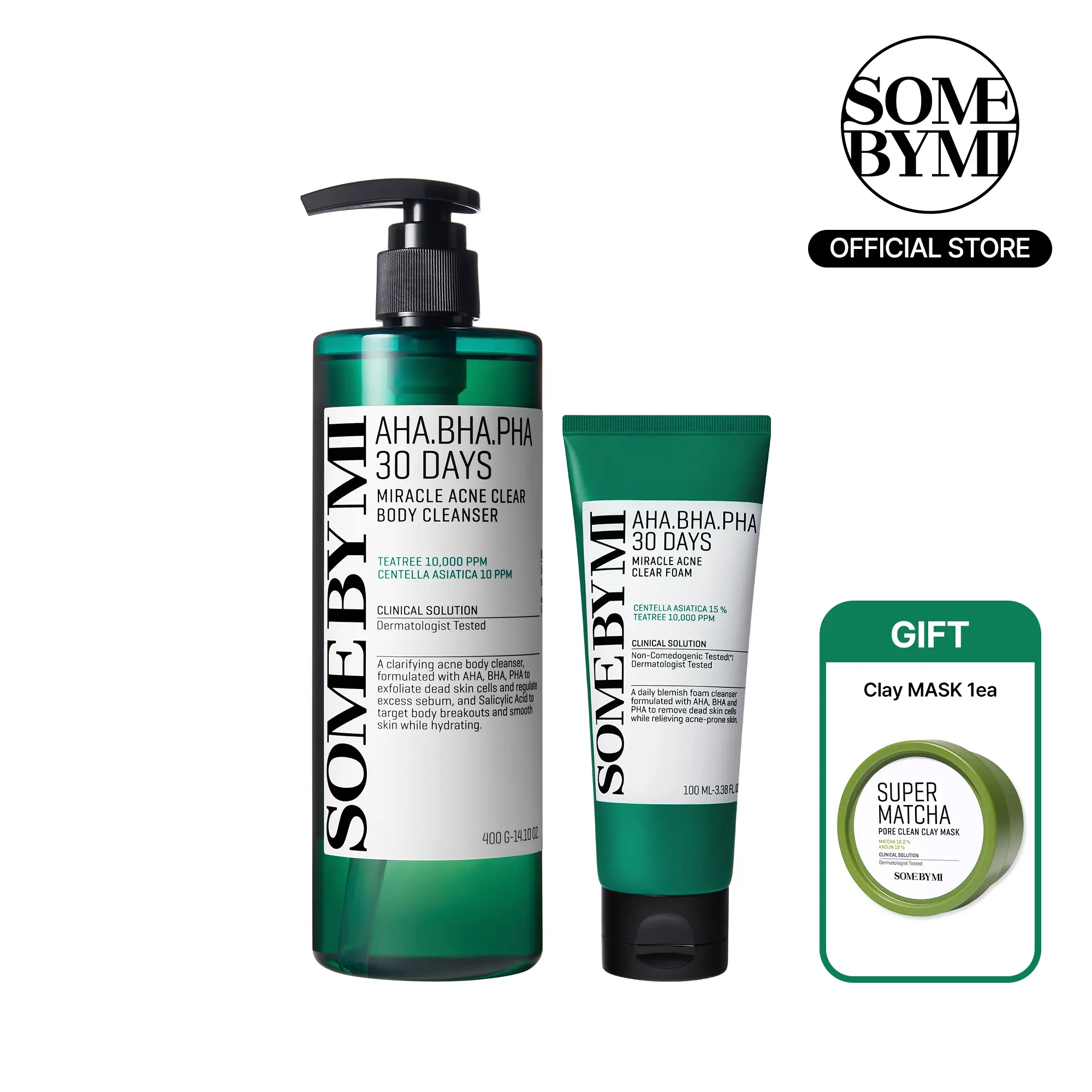 Miracle Face To Body Acne Solution Set - Korean Skincare - Salicylic Acid Foam & Wash Routine For Acne Treatment, Blemish, Pore Care & Clear Skin
