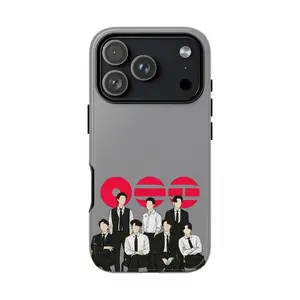 Trendy Arirang Album Suit Style Kpop Case compatible with iPhone 17 16 15 14 13 Pro Max Mini Plus - Sleek Grey Protective Cover - Unique Kpop Fan Gift