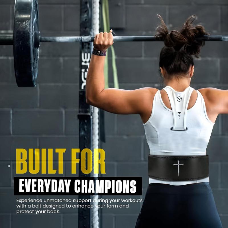 Christian Lever Weight Lifting Belt- 10mm Thick Leather Weightlifting Belt for Men & Women- Durable Leather Weight Belt for Men- High Strength Powerlifting Belt- Squat Belt, Deadlifting Belt