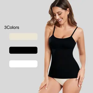 Women's 3-Piece Seamless Knit Cami Tank Tops - Sleeveless, Basic, Adjustable, Minimalist, Thin, Soft, Stretchy, Smooth Layering Shapewear with Gentle Compression for Everyday Wear