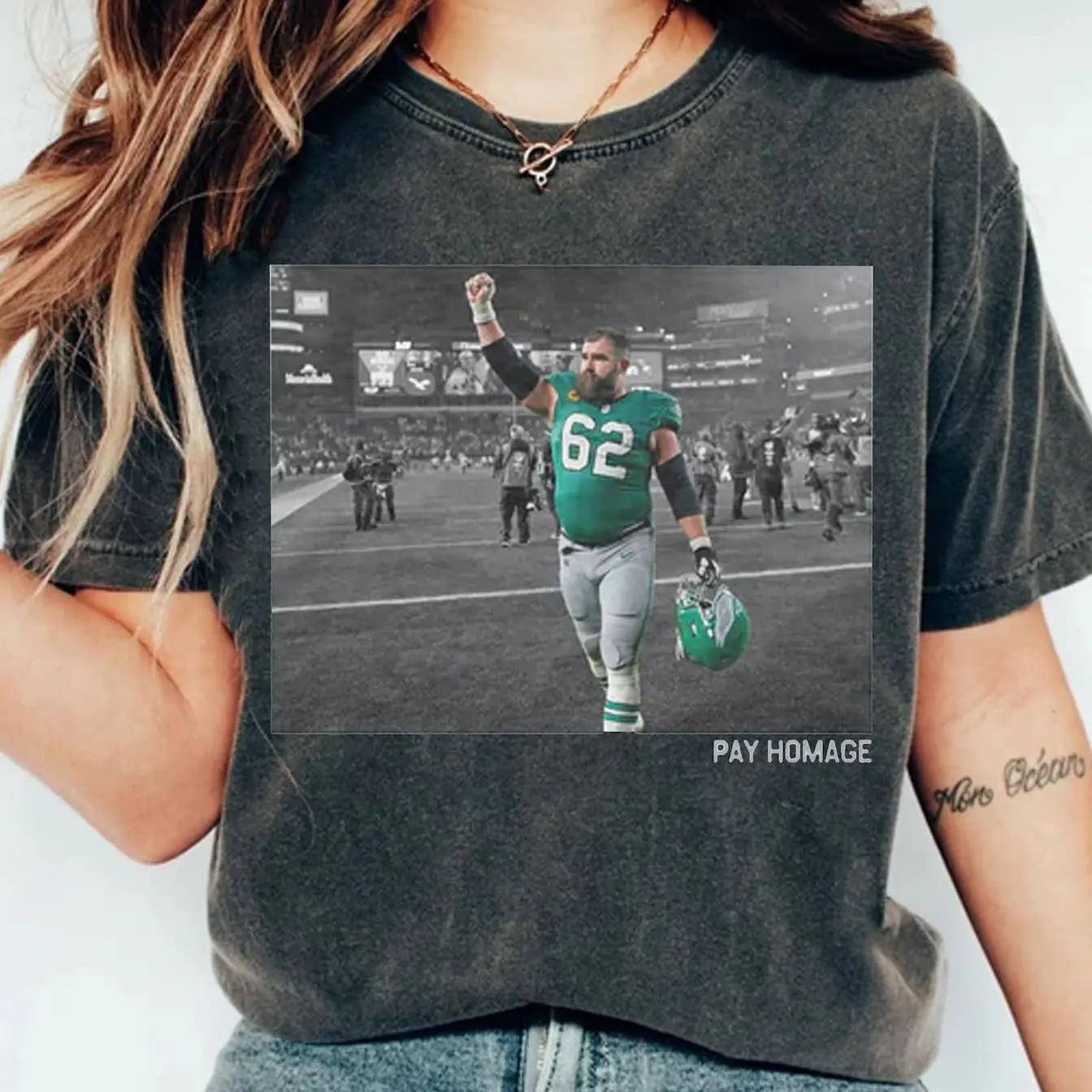 Vintage Jason Kelce Pay Homage Unisex T-shirt all size color, Football shirt, Gift For Fans