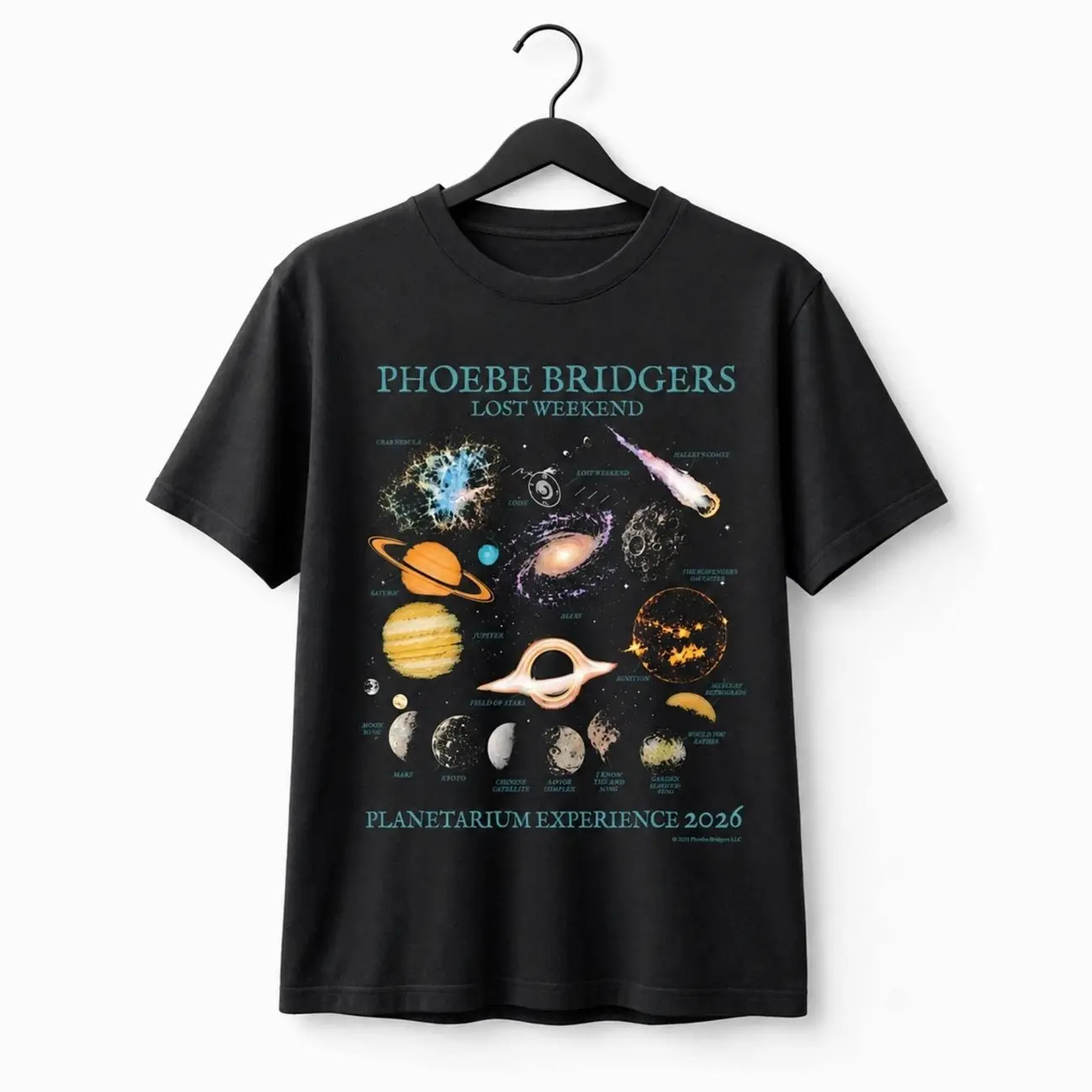 Phoebe Bridgers Lost Weekend Planetarium Experience 2026 Shirt, Unisex Men & Women, Trendy Streatwear Gift, Cotton
