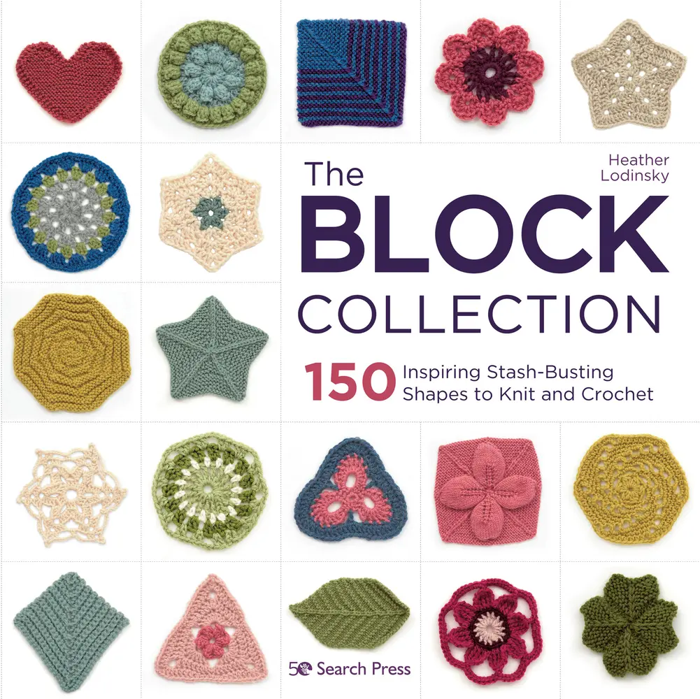 USED - The Block Collection: 150 Inspiring Stash-Busting Shapes Knitting & Crochet Tutorials, Patterns, Crafts Projects Book by Heather Lodinsky (Paperback)