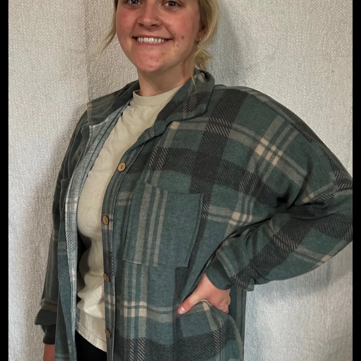 Brushed Cashmere Plaid Shacket