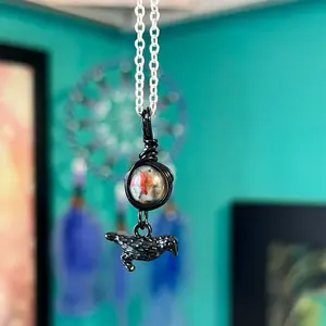 The Morrigan Devotional Charm – Goddess-Inspired Crystal Necklaces | Altar Talisman | Traveling Altars for Daily Connection & Devotion