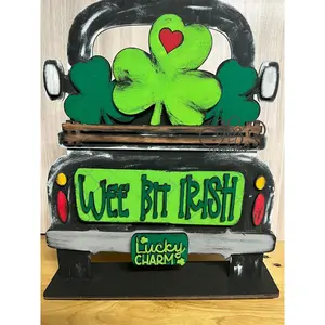 St Patrick's Day Shamrock Interchangeable Truck ADD-ON ONLY Truck Inserts Wee Bit Irish Truck Add-on