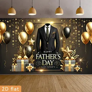 Happy Fathers Day Backdrop Festive Family Theme Tapestry Wall Hanging Photography Background for BBQ Celebration Graduation Party Garden Event Home Room Decor Supplies