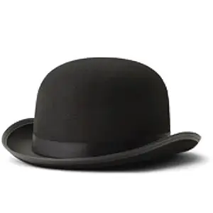 Derby Hat For Adults - Traditional Felt Costume Accessory with Shiny Band – Perfect for Halloween, Theme Party & Role Play