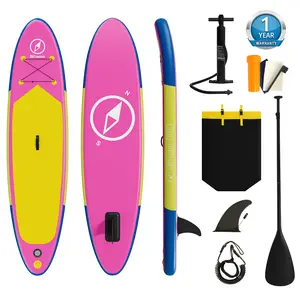 LHBcraft Inflatable Stand Up Paddle Board 10' SUP with Pump, Aluminum Paddle, Ankle Leash, Fin, Repair Kit, and Backpack – Perfect for Lakes, Beaches, Yoga & Leisure, Outdoor Sports,Christmas gift