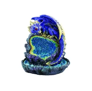 Blue Baby Dragon Backflow Burner w/ LED (6 in)
