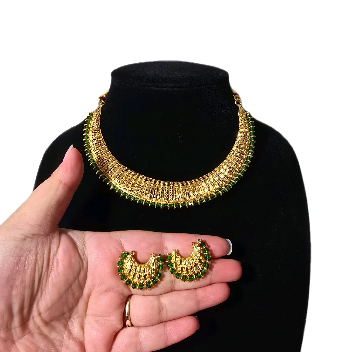 Traditional Nepali Indian Desi Choker Earrings Set for Women