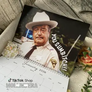 Best Line Of Sheriff Buford Inspried Wall Calendar 2026, Smokeyy And The Badiit New Year Calendar And Planner, Unique Christmas Gift, Calendar Gift, Holiday Gift Ideas