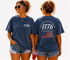 Comfort Colors Retro Heritage Graphic Tee, Front & Back Print Shirt, Vintage Americana Inspired Apparel, Distressed Classic T-Shirt