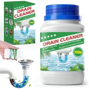 Drain Clog Remover, 268g Solid Pipe Cleaner Particle,  Acting Drain Cleaner for Kitchen Sinks, Bathtubs & Showers