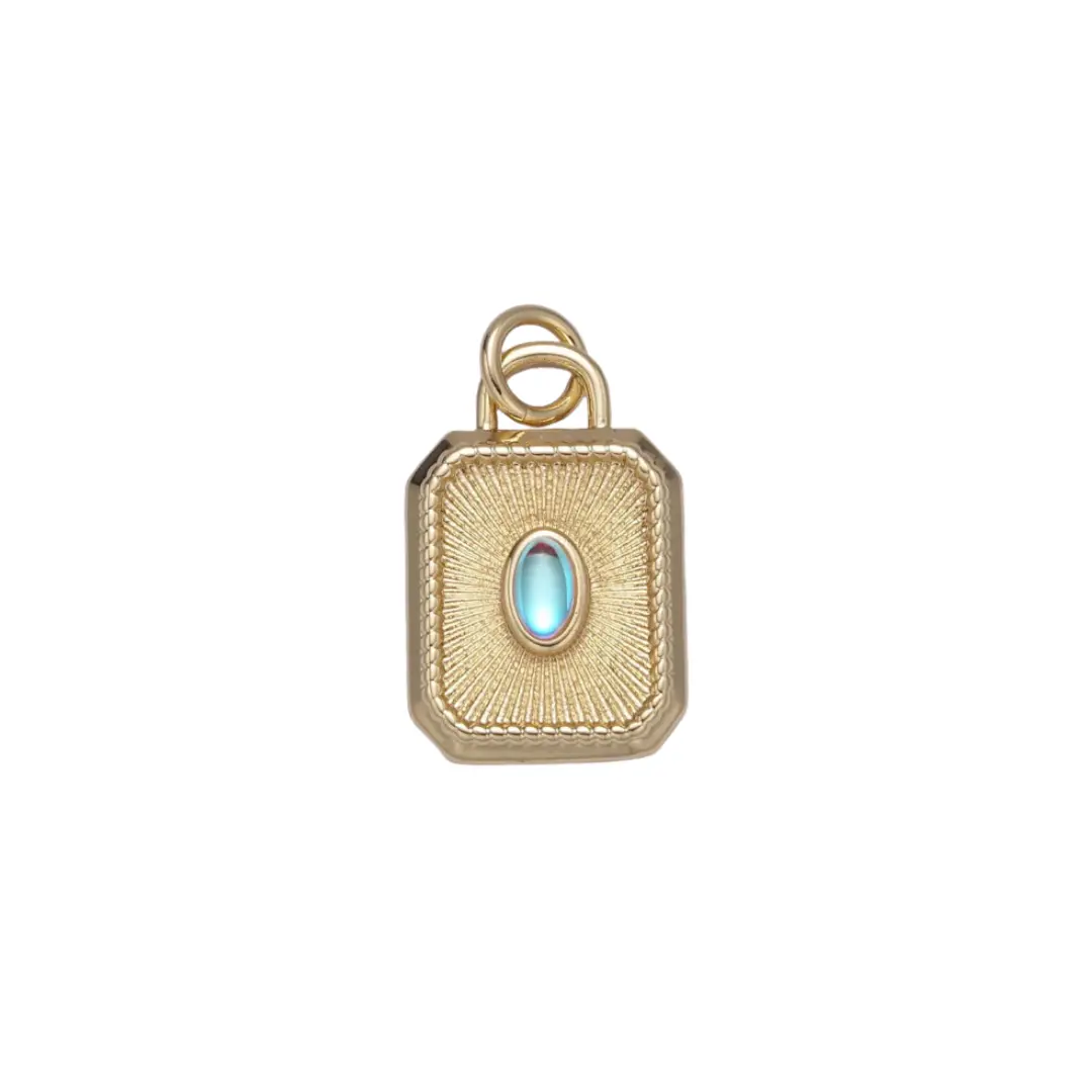 Tag with Moonstone Center Charm