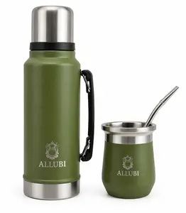 ALLUBI Premium Mate Set – Drinkware Bundle with Thermos, Mate Cup, Bombilla, and Travel Carrying Case