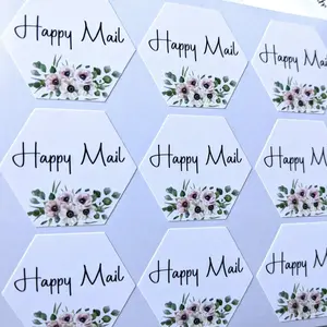 Happy Mail Sheets- Mailing Stickers/ 1.5" diameter