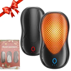 Dual-Sided Heating Electric Hand Warmer, Rechargeable 2 Pack, 3 Temperature Settings, Portable Pocket Heater, Magnetic, Outdoor Use