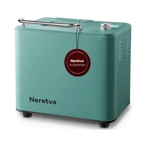 Neretva Bread Maker, 20-IN-1 2LB Bread Machine Dual Heater Bread Maker Machine Automatic with Nonstick Ceramic Pan, 15H Timer & 1H Keep Warm Set, Low Noise, Stainless Steel Breadmaker Recipe