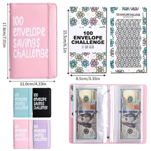 100 Days Saving Challenge Coin Envelope BudgetStorage Book - Binding Covers With Daily Savings Tracker,Habit-Forming System, And Cash Savings Goal Of $5050Develop A Consistent Savings Habit