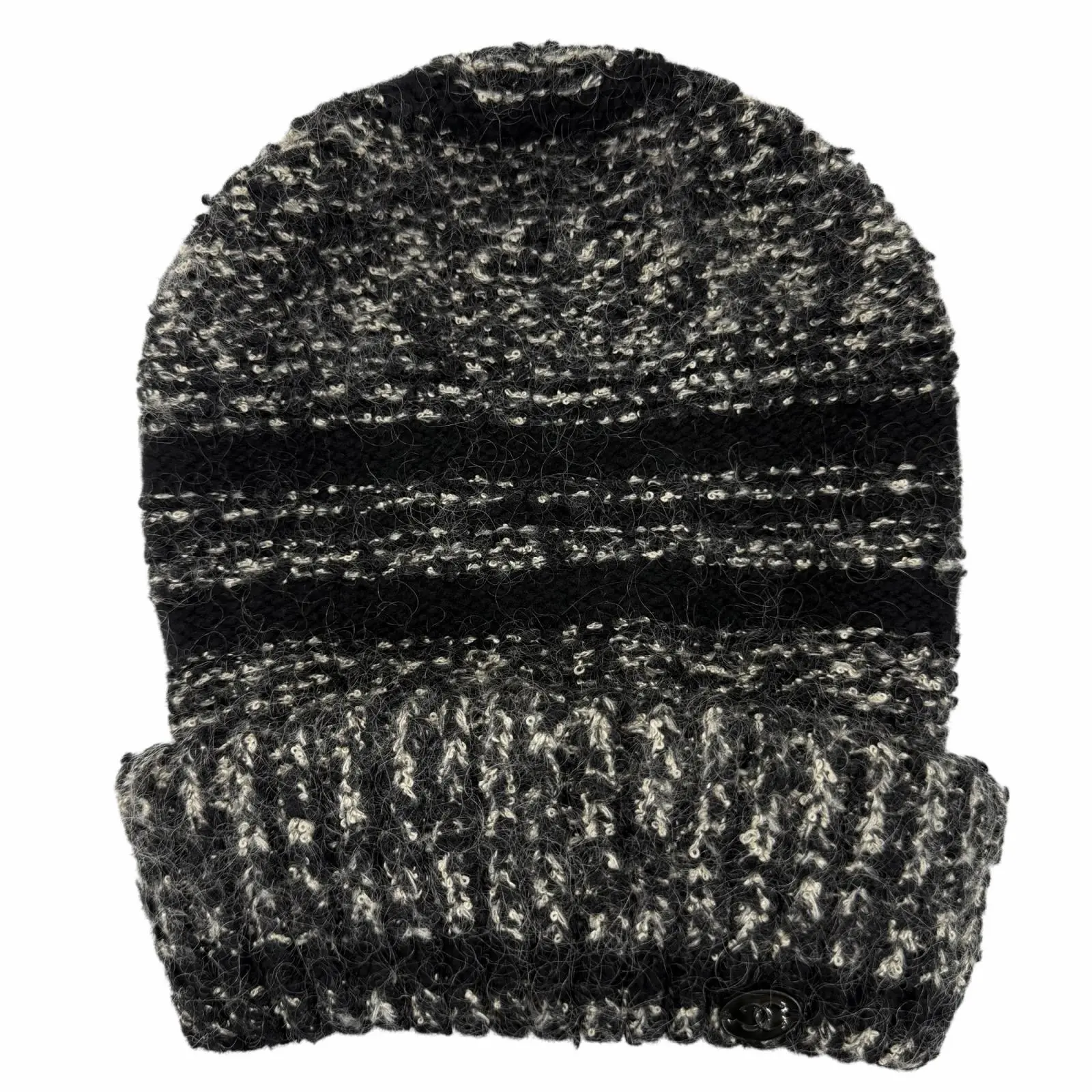 Pre-owned CHANEL Cashmere Small Leather Goods Blend Knit Cap