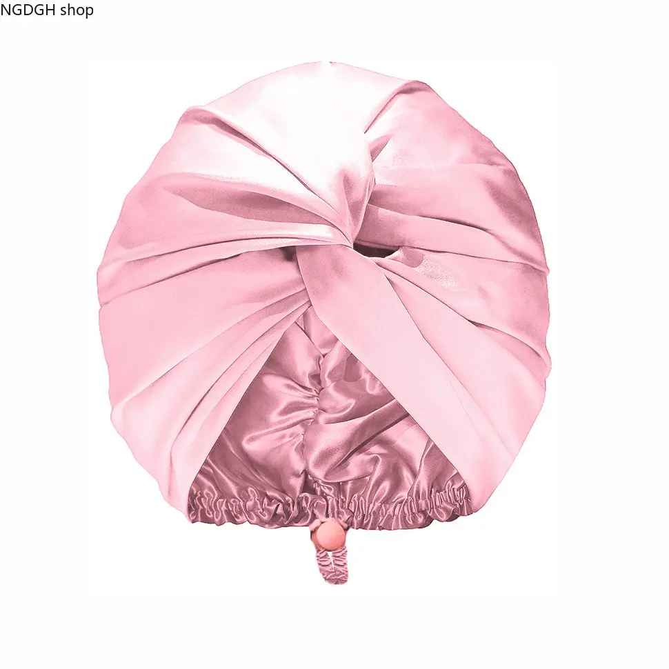 Women's Elastic Satin Turban Bonnet - Luxury Twisted Knot Haircare Sleep Cap for Gentle Hair Protection, Heatless Anti-Frizz Design, Nighttime & Travel Use, Frizz-Free, Travel/Outdoor