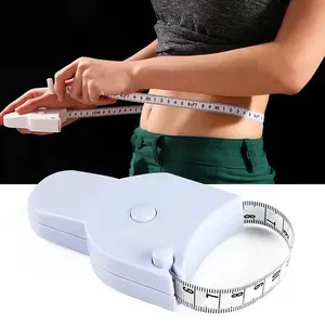 Perfect Body Tape Measure - 60 Inch Automatic Telescopic Tape Measure - Retractable Measuring Tape for Body: Waist, Hip, Bust, Arms, and More (White - 60 inch)