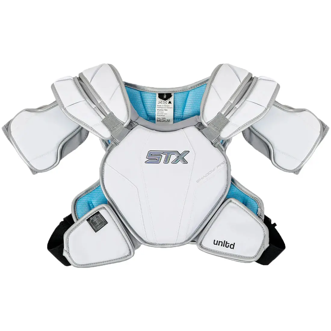 STX Shadow Pro 2.0 Fully Hybrid Lacrosse Shoulder Pads, Advanced Lightweight Design, Breathable Mesh Panels, Foam and Mesh Layers, Easy to Remove or Adjust Shoulder Caps and Bicep Pads (for American Football, Sports & Outdoor Use), Fully Hybrid Shoulder P