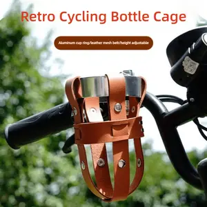 Leather Motorcycle Cup Holder, Bicycle Cup Holder, Motorcycle Water Bottle Holder, Leather Drink Holder, Portable Cup Holder, Premium Leather Cup Holder, Essential for Motorcycle Riding, Bicycle Riding Accessories