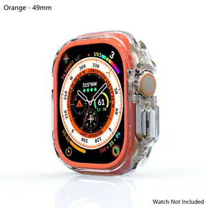 Dopamine Dual-Color TPU Protective Case for Apple Watch S6-S11 42/44/45/46mm & Ultra 49mm, 2-Tone Translucent Slim Cover, Heavy Duty Drop Proof Bumper for iWatch, Secure Fit for Outdoor & Business.  【Watch Not Included】
