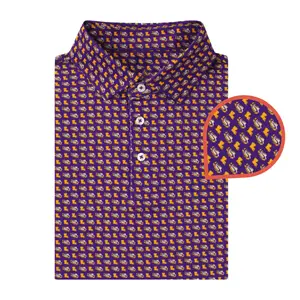 The LSU Eye Of The Tiger 2.0 Men's Short Sleeve Collegiate Polo, Style 3D Golf, 3D All Over Print Shirt, Men's Short Sleeve Polo, Golf 3D Polo Shirt