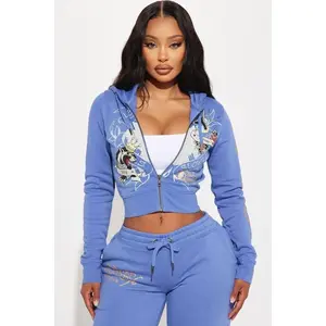 Ed Hardy Free Bird Zip Up Hoodie - Blue J