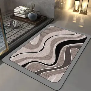 Super Absorbent Diatomaceous Earth Stone Bath Mat, Quick-Drying Bathroom Carpets,Non Slip Bathtub Floor Mat,Easy to Clean, Simple Kitchen Doormat