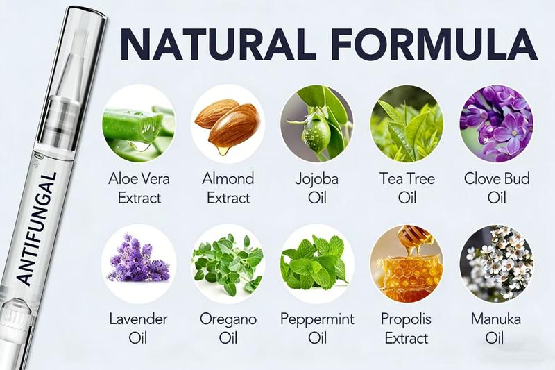 抗真菌护理笔 – 适用于受损指甲和足部真菌感染指甲，含25%十一烯酸和茶树油，强效趾甲真菌修复笔