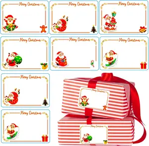 120Pcs Christmas Labels Stickers, Christmas Name Gift Label Xmas Tags Sticker Self-Adhesive Xmas Sticky Labels for Present Party Bags Cards Envelope