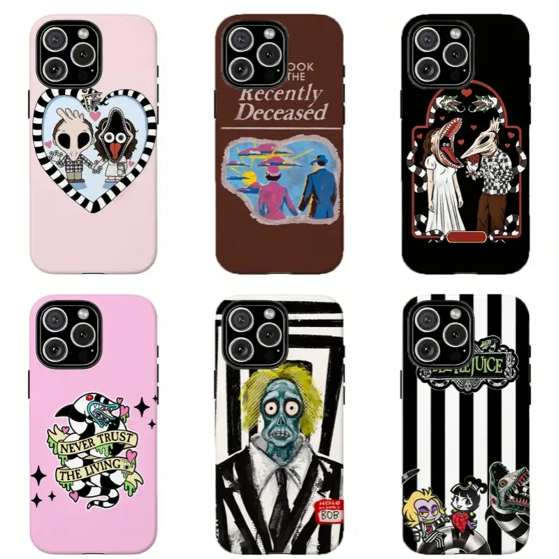 B-Beetlejuice Phone Case,Pastel Goth Aesthetic,Tough phone case,for iPhone 17 16 15 14 13 12 11 Plus Pro Max