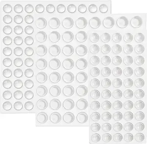 Cabinet Door Bumpers 4mm/5.5mm Thick - 3 Shapes 214 count Variety Pack with Self-Adhesive Pads, Clear Rubber Bumper  Pads for Cabinet Stoppers, Drawers, Furniture